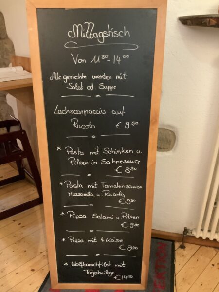 Mittagskarte