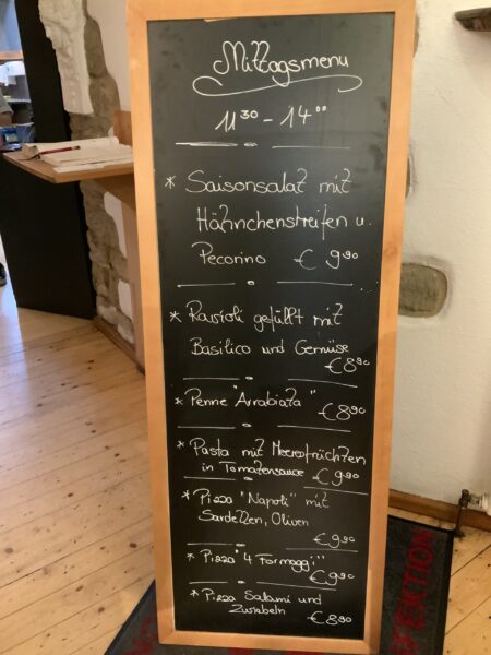 Mittagskarte