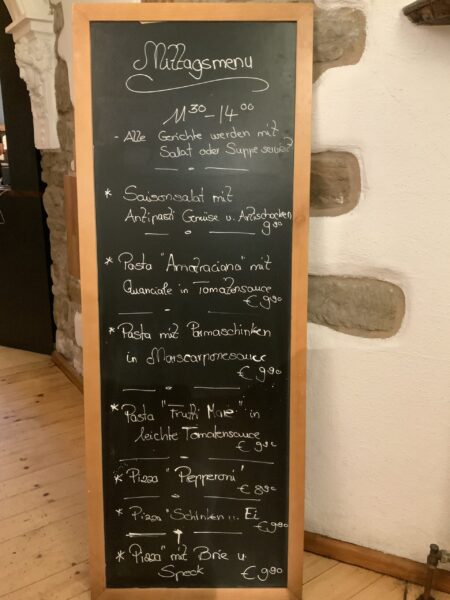 Mittagskarte